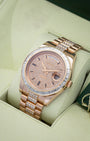 Rose Gold AM Diamonds Rolex Day-Date II 218235 | Noah's Fine Watches Dallas, TX