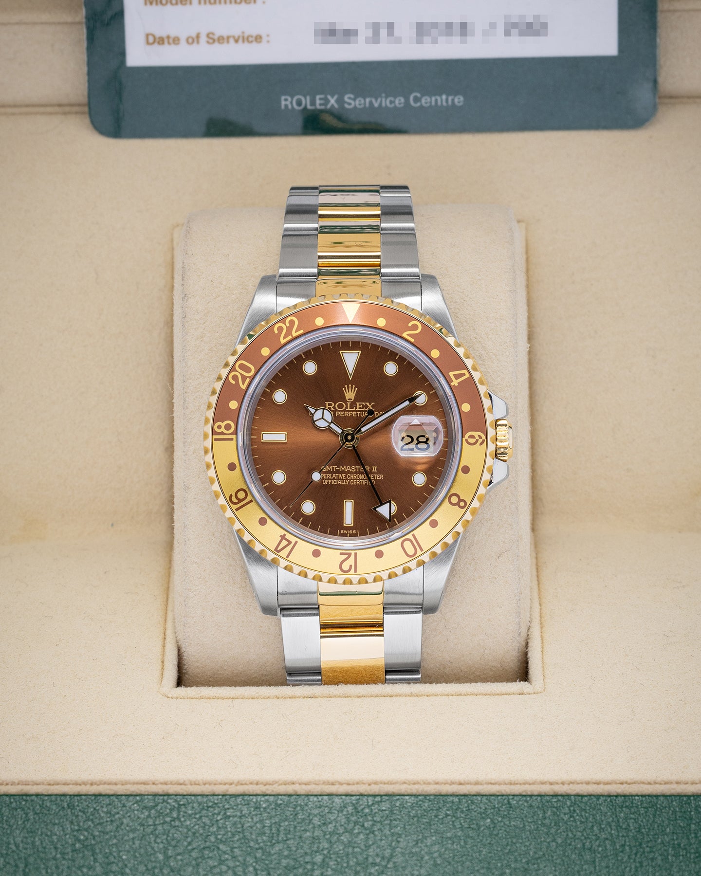 1997 GMT Master II 16713 Root Beer Rolex Watch | Noah's Fine Watches Dallas