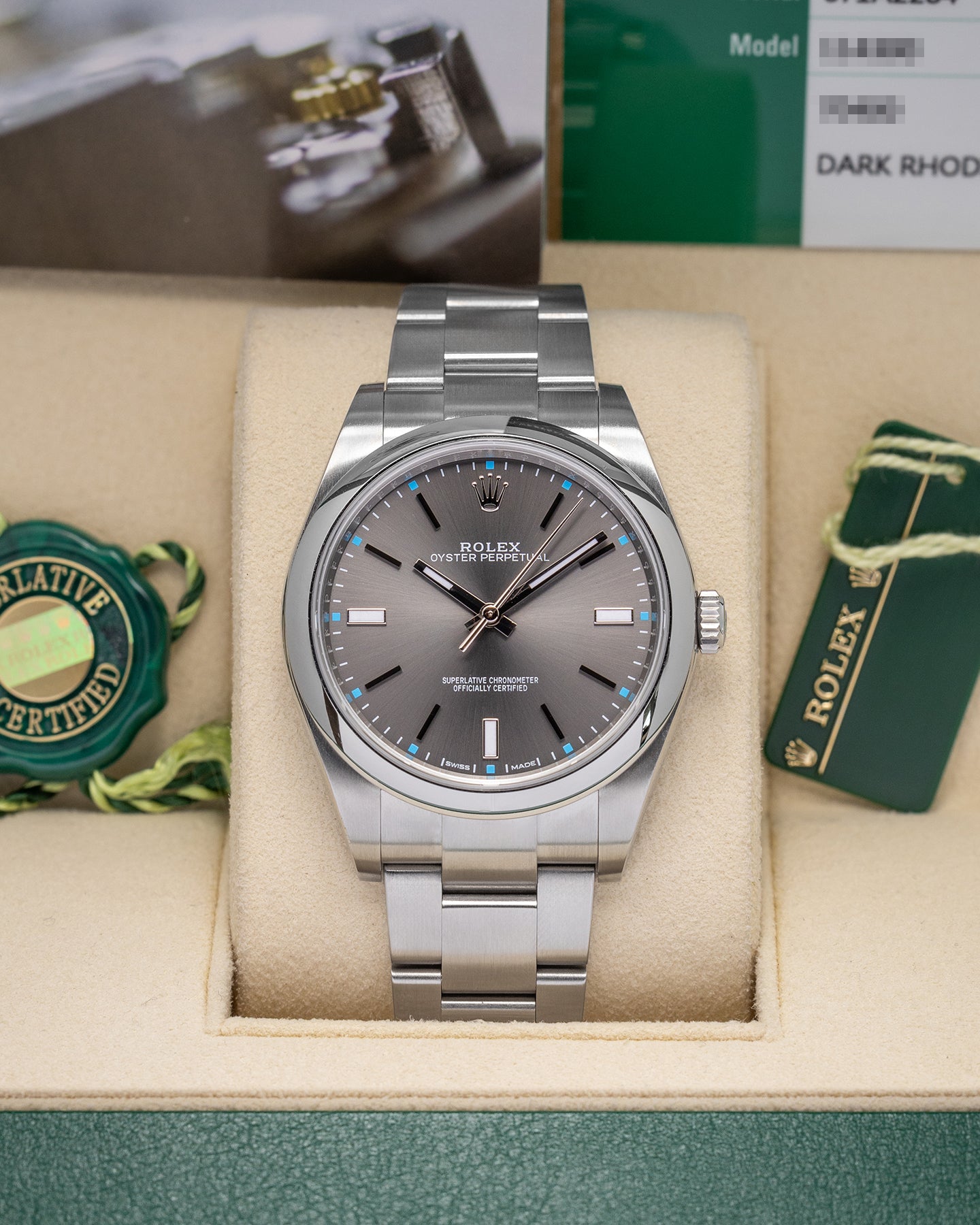 2015 Rolex Oyster Perpetual 114300 Dark Rhodium Watch | Grand Caliber Dallas