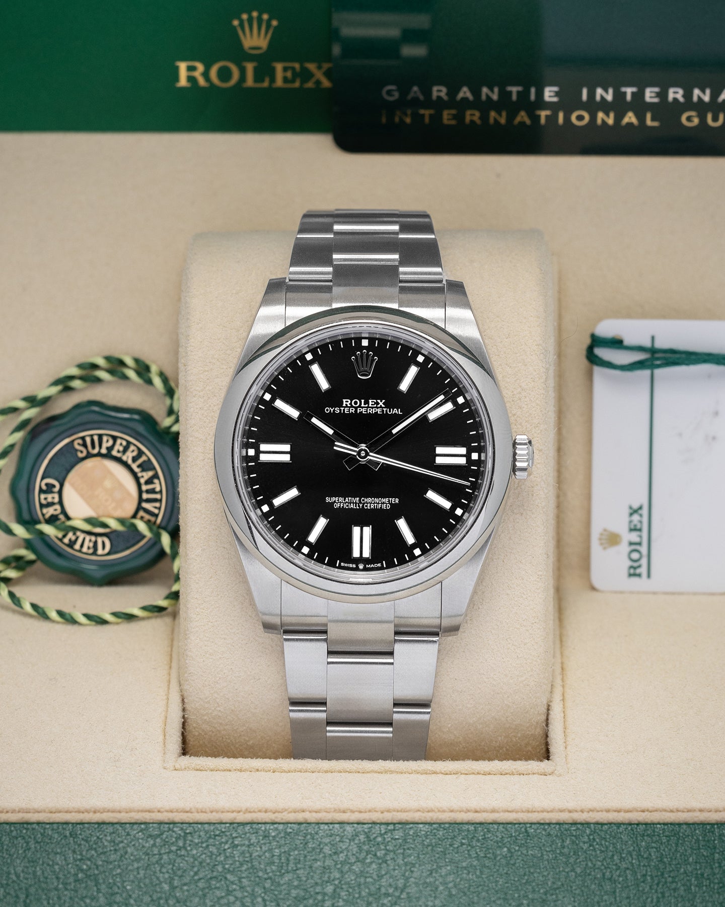Steel Black 2021 Rolex Oyster Perpetual 124300 Watch | Noah's Fine Watches and Jewelry