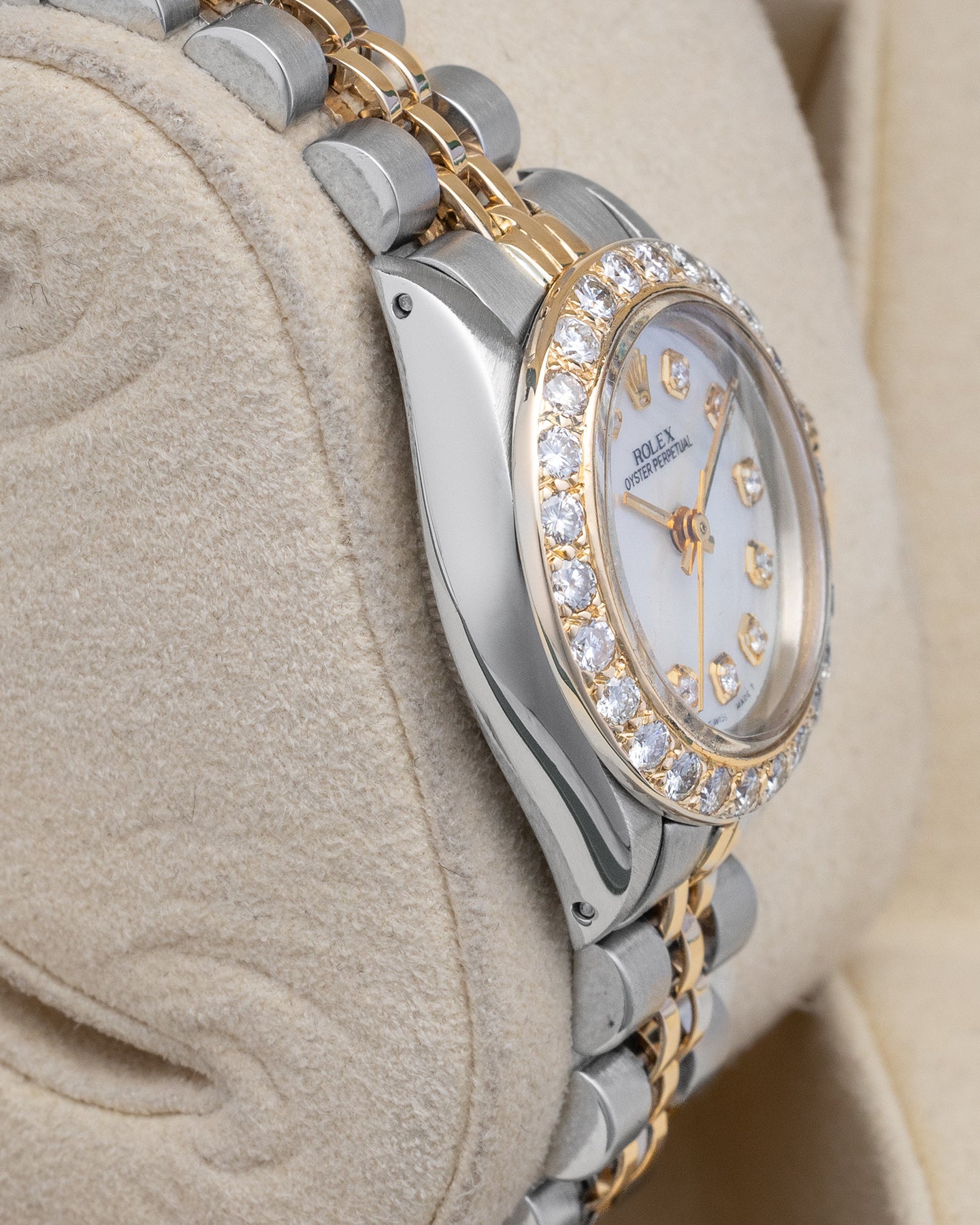 Rolex Oyster Perpetual 69173 Mother of Pearl Diamond Watch | Noah's Fine Watches and Jewelry