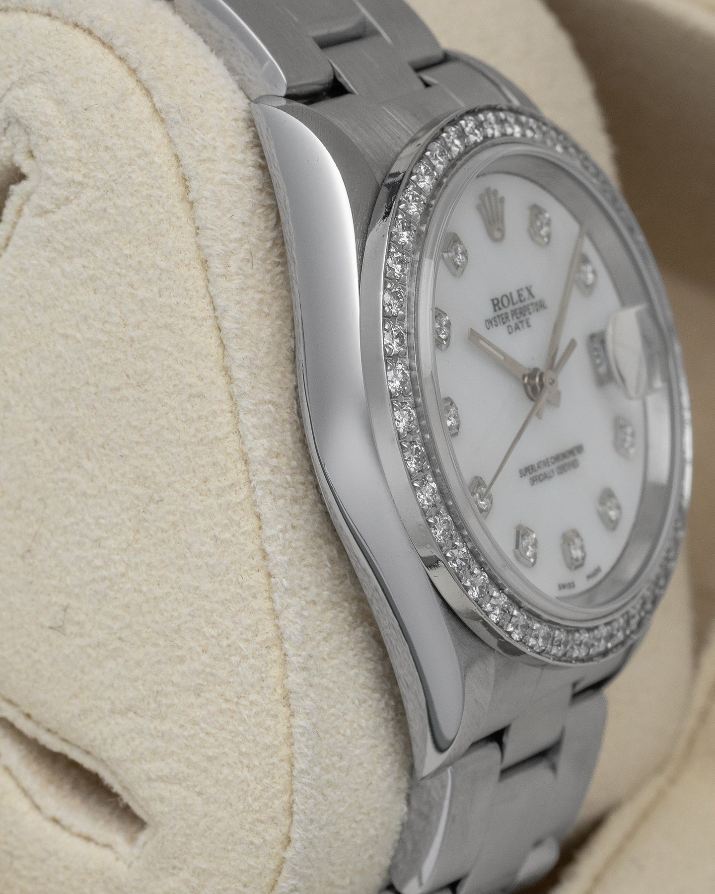 OP Date MOP Dial 15200 Rolex Watch | Noah’s Fine Watches Dallas