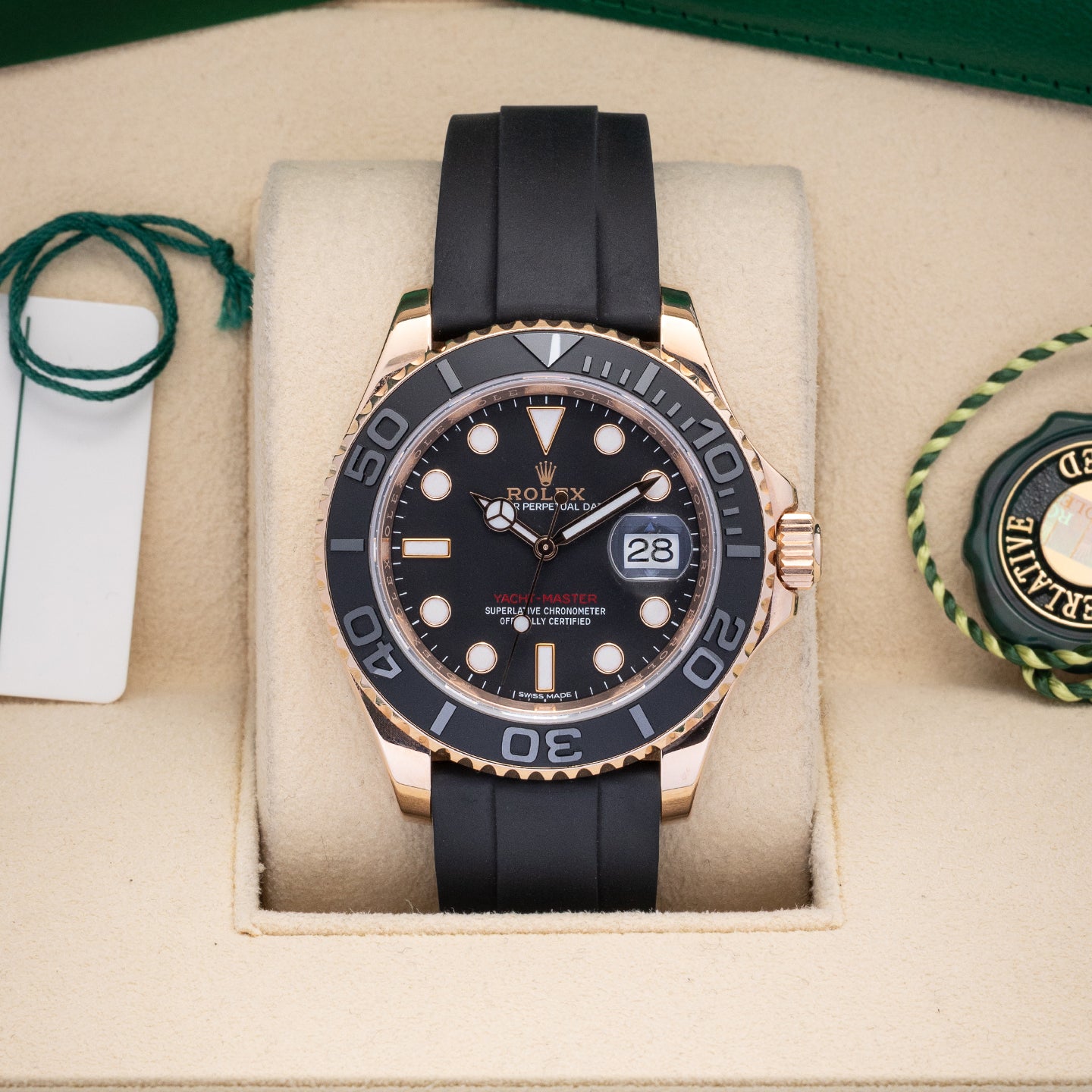 Rose Gold Rolex Yacht-Master Watch 116655 | Noah's Fine Watches and Jewelry Dallas