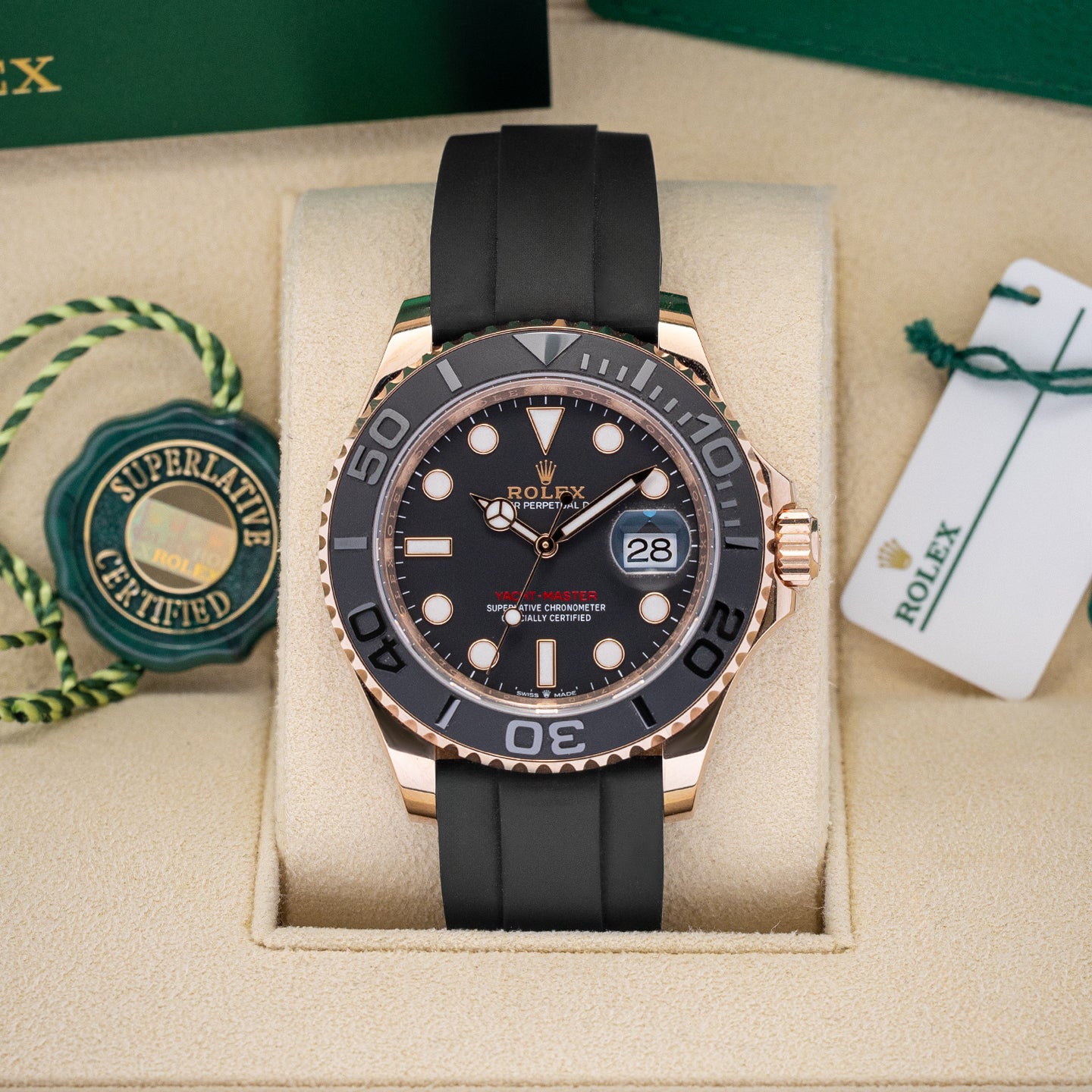 2024 Rose Gold Rolex Yacht Master 126655 | Noah's Fine Watches and Jewelry Dallas