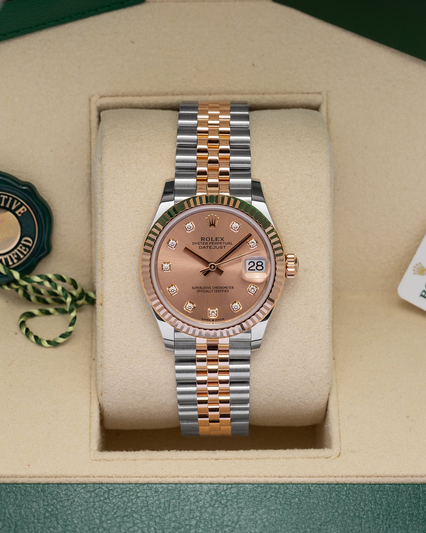 【貴重盤】jackRose セット デイトジャスト ロレックス ROLEX 31 278271 ロゼ/バー文字盤 中古