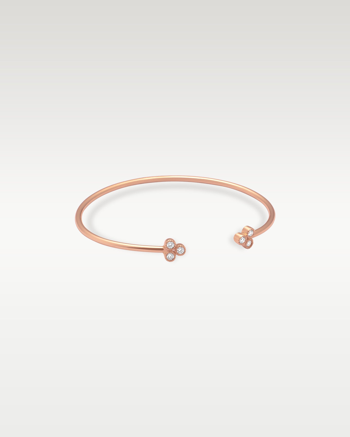 0.30 carat Diamond Flex Rose Gold  Clover Bangle | Noah's Fine Jewelry and Watches Texas