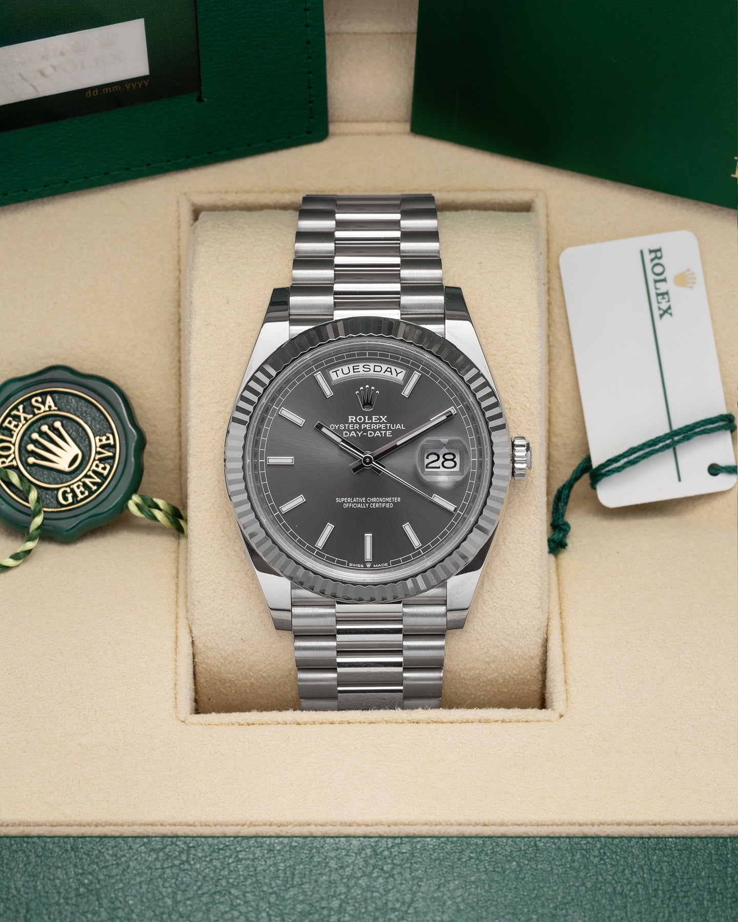 Rolex Day-Date Slate 40 228239 – Noah's Fine Watches & Jewelry