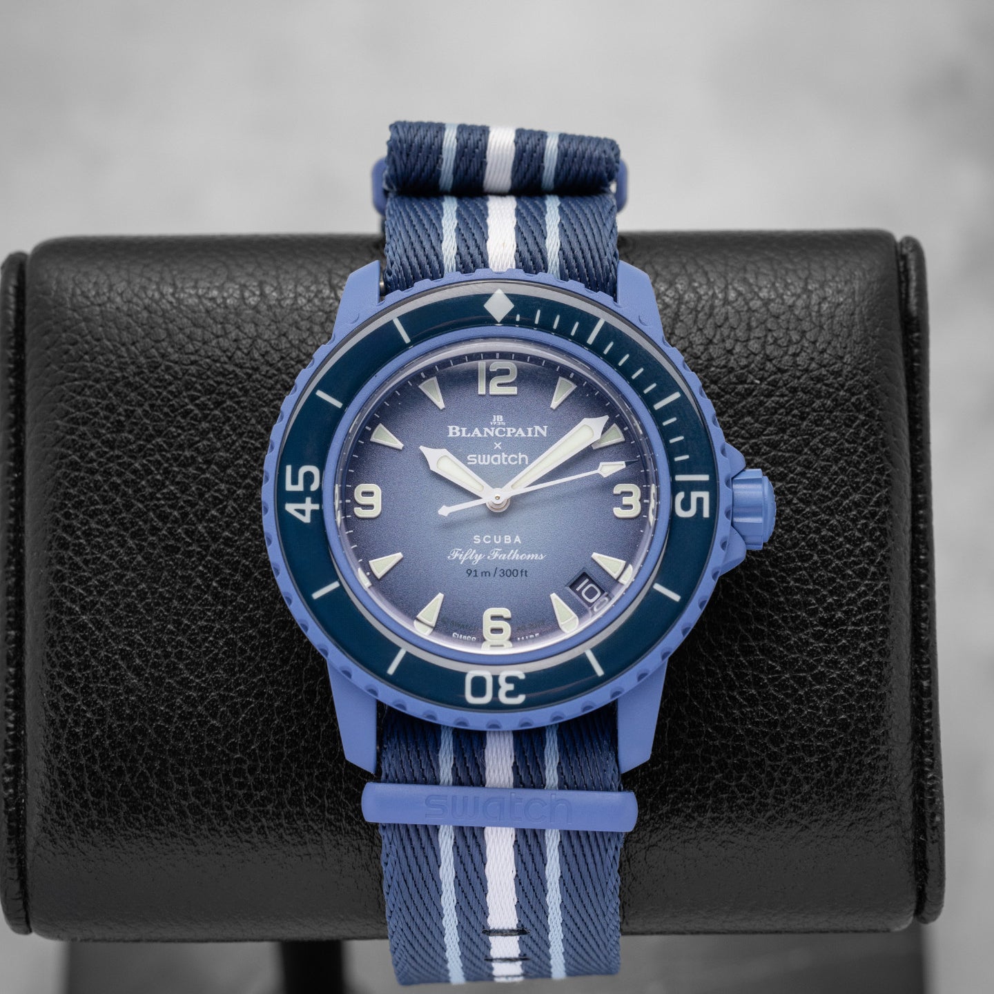 Swatch x Blancpain Bioceramic Scuba Fifty Fathoms S035A100 Watch | Noah's Fine Watches