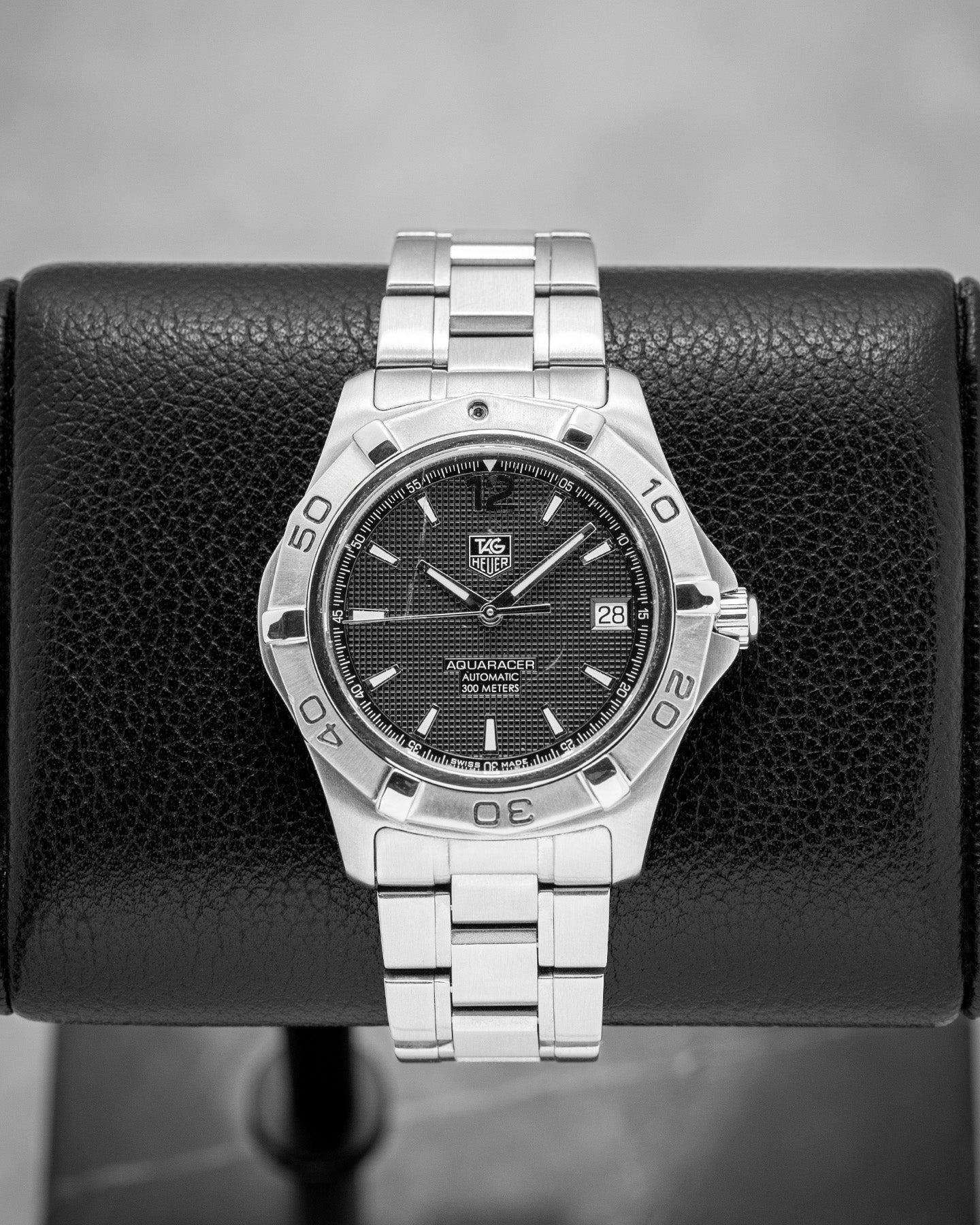 Steel Black Tag Heuer Aquaracer WAF2110 | Noah's Fine Watches and Jewelry Dallas
