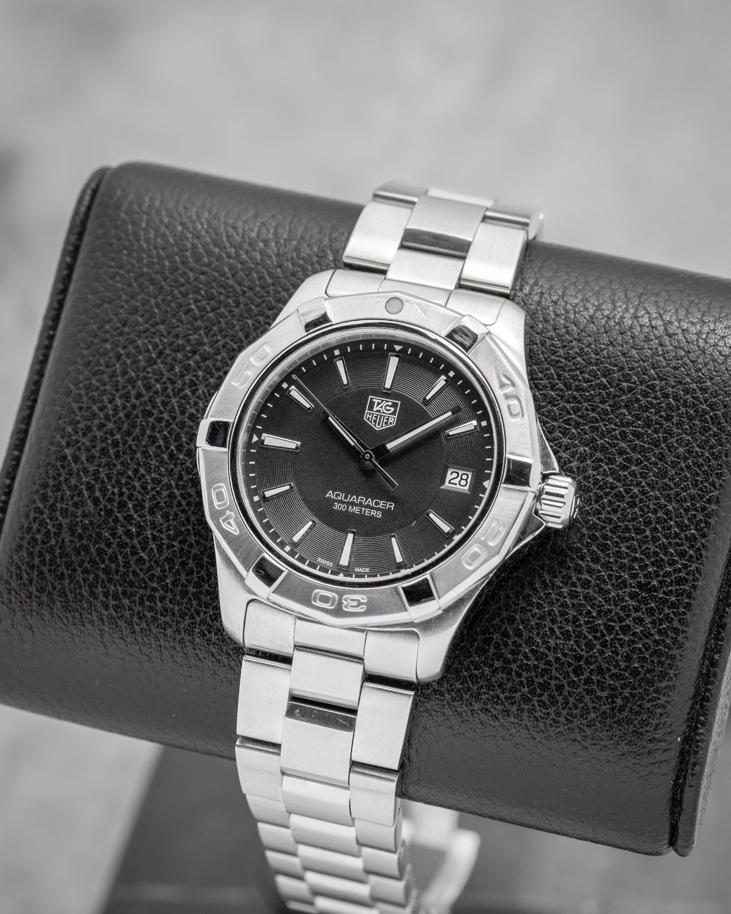 Steel Black Tag Heuer Aquaracer WAP1110 Watch | Noah's Fine Watches and Jewelry Dallas