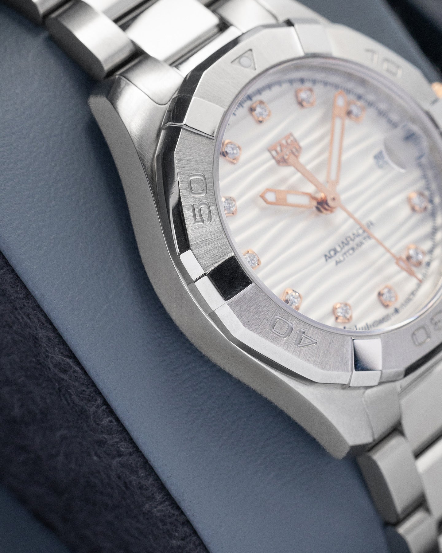 Rose Gold Diamond Tag Heuer Aquaracer WBD2320 Watch | Noah's Fine Watches and Jewelry
