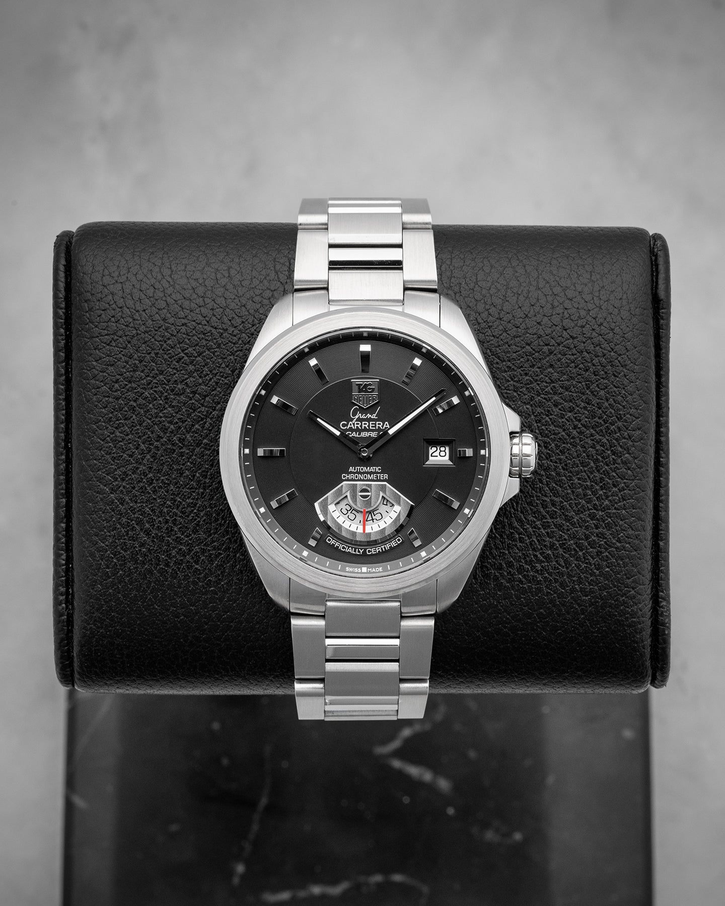 Grand Carrera WAV511A Steel Black Tag Heuer Watch | Noah's Fine Watches and Jewelry Dallas