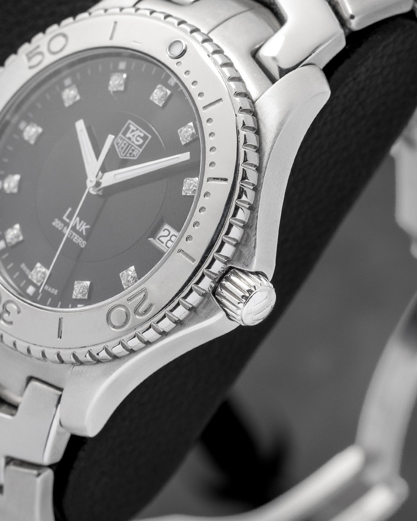 Tag Heuer Link Quartz WJ1113 Black Diamond Watch | Noah's Fine Watches and Jewelry