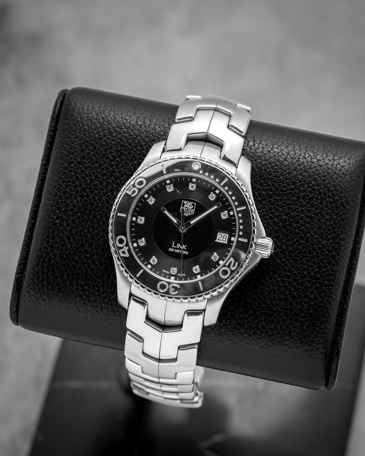 Tag Heuer Link Quartz WJ1113 Black Diamond Watch | Noah's Fine Watches and Jewelry