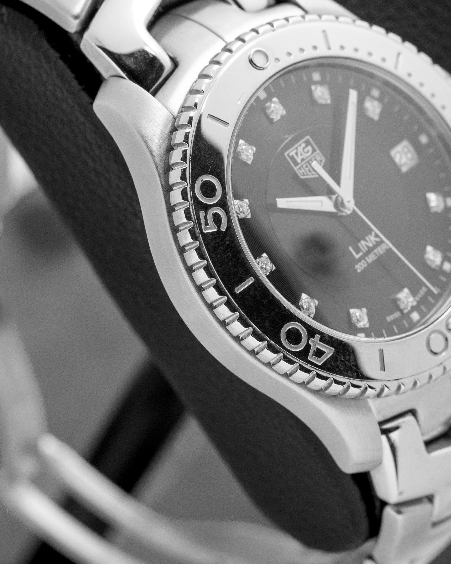 Tag Heuer Link Quartz WJ1113 Black Diamond Watch | Noah's Fine Watches and Jewelry