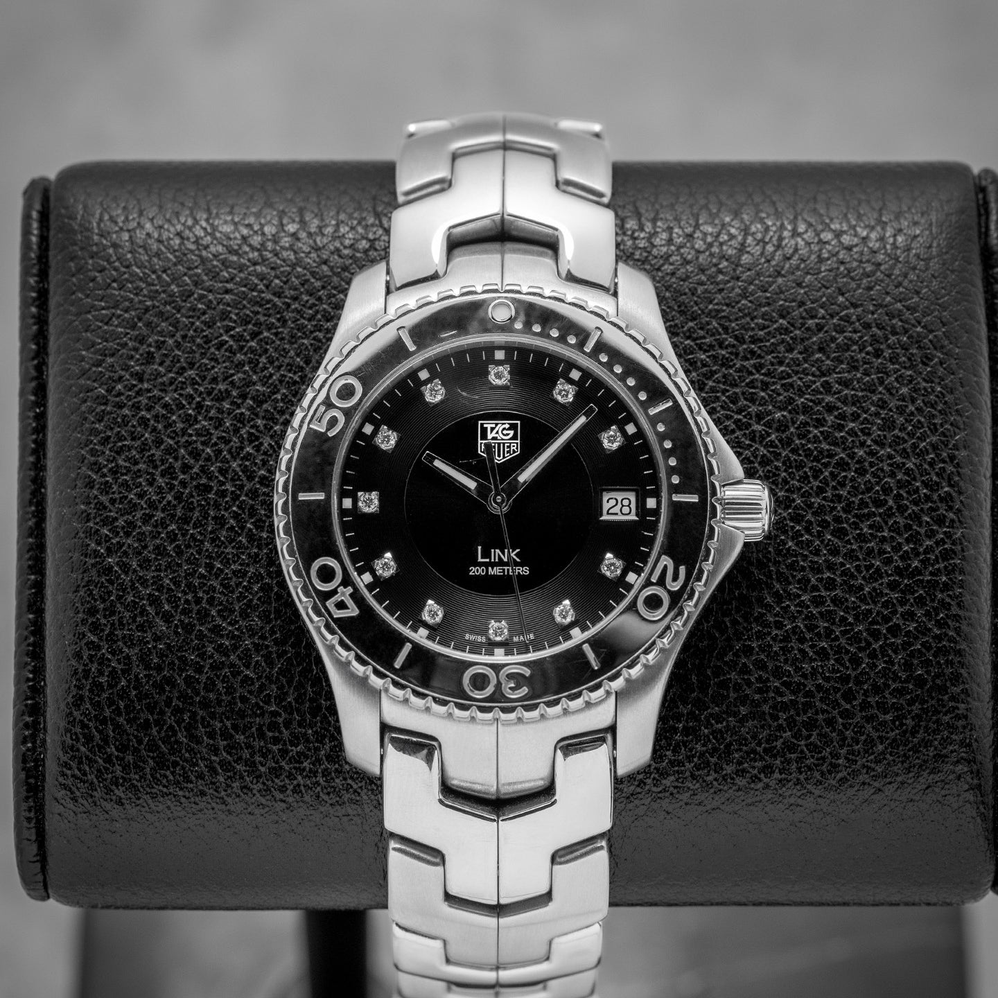 Tag Heuer Link Quartz WJ1113 Black Diamond Watch | Noah's Fine Watches and Jewelry