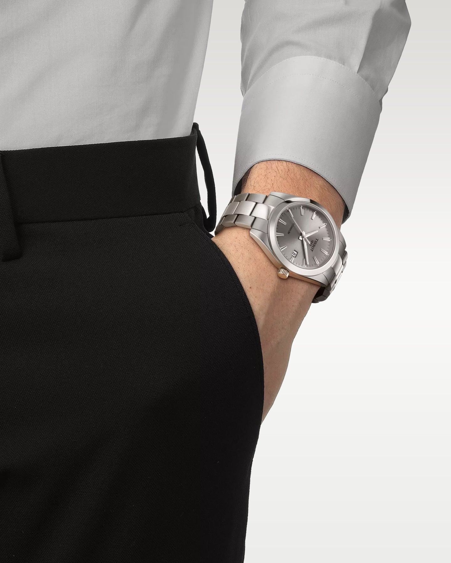 Grey Tissot Gentleman 40MM T127.410.44.081.00 | Noah's Fine Watches