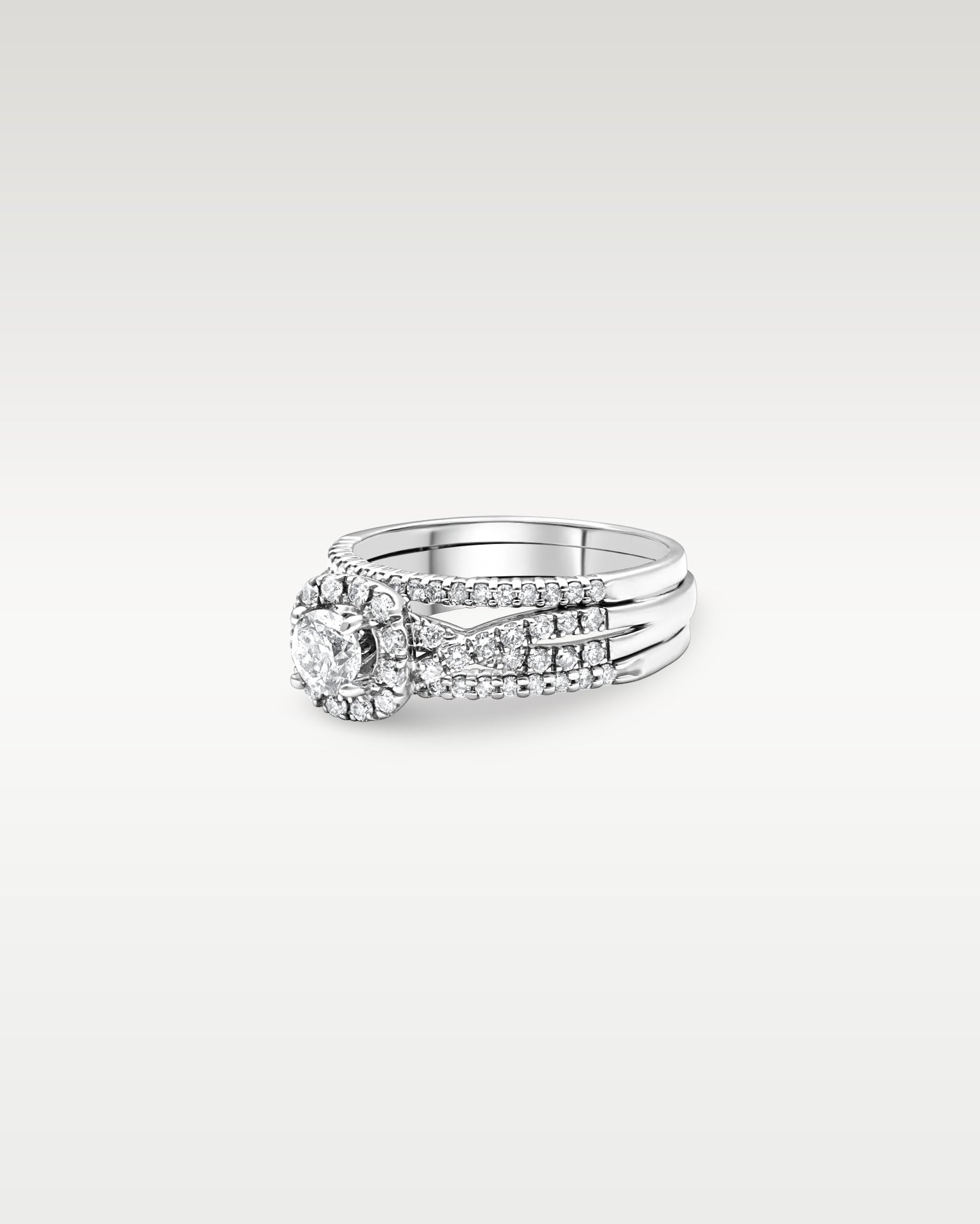 Split Shank Round Halo Diamond Engagement Ring | Noah’s Fine Jewelry Dallas