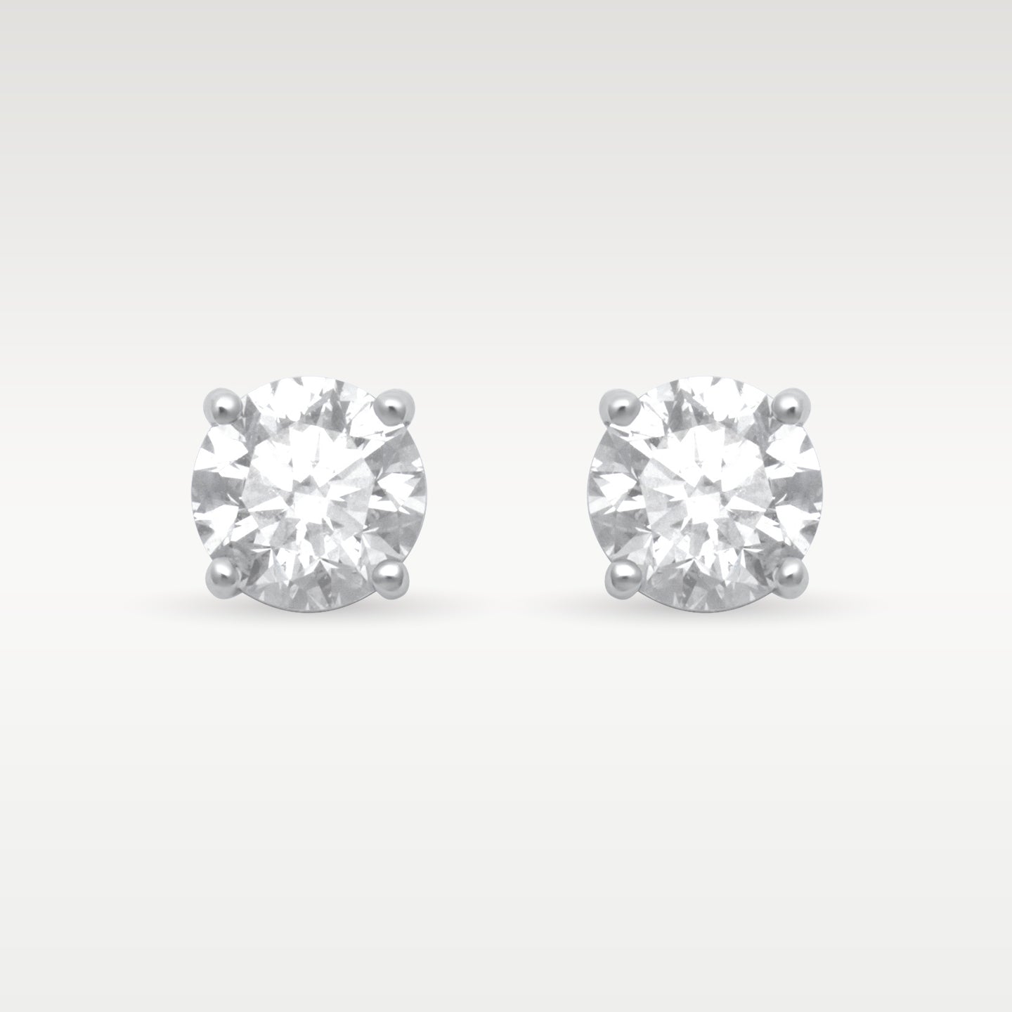 14K White Gold 1.50 carat Diamond Studs | Noah's Fine Jewelry Dallas, Texas