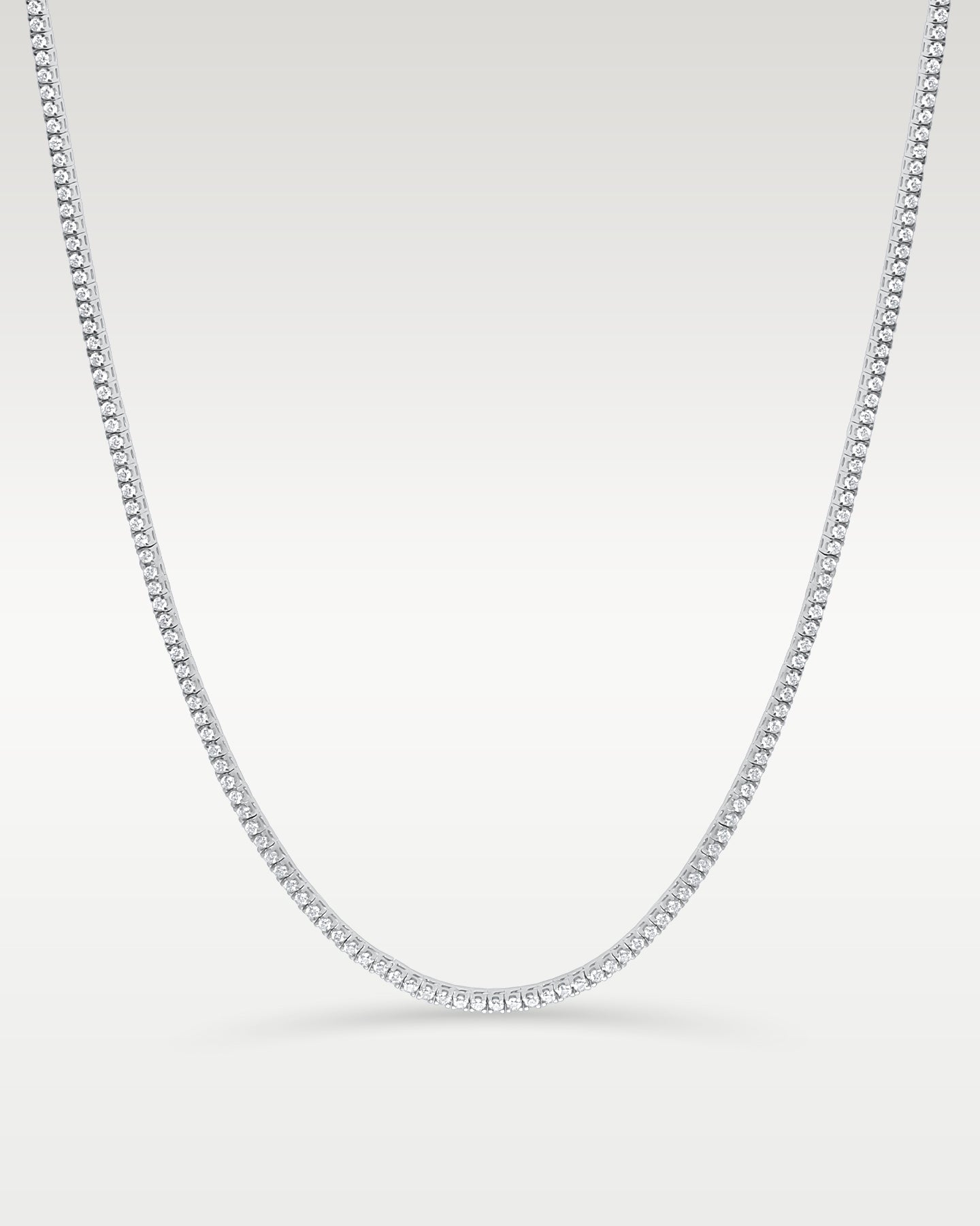 White Gold 10.45ct Diamond Tennis Necklace | Noah's Fine Jewelry Dallas