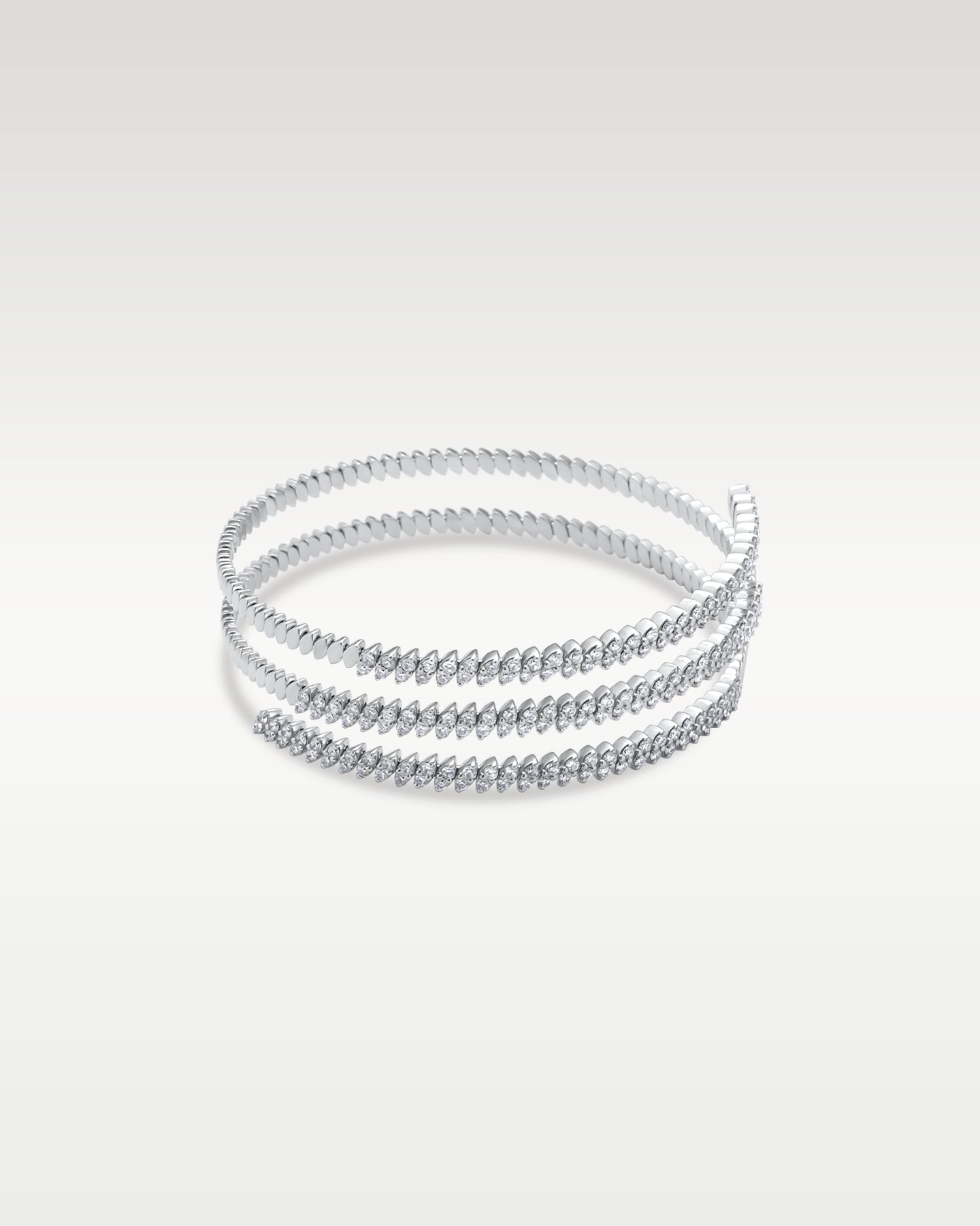 2.00ct Diamond White Gold Wrap Bangle | Noahs Fine Jewelry and Watches Dallas