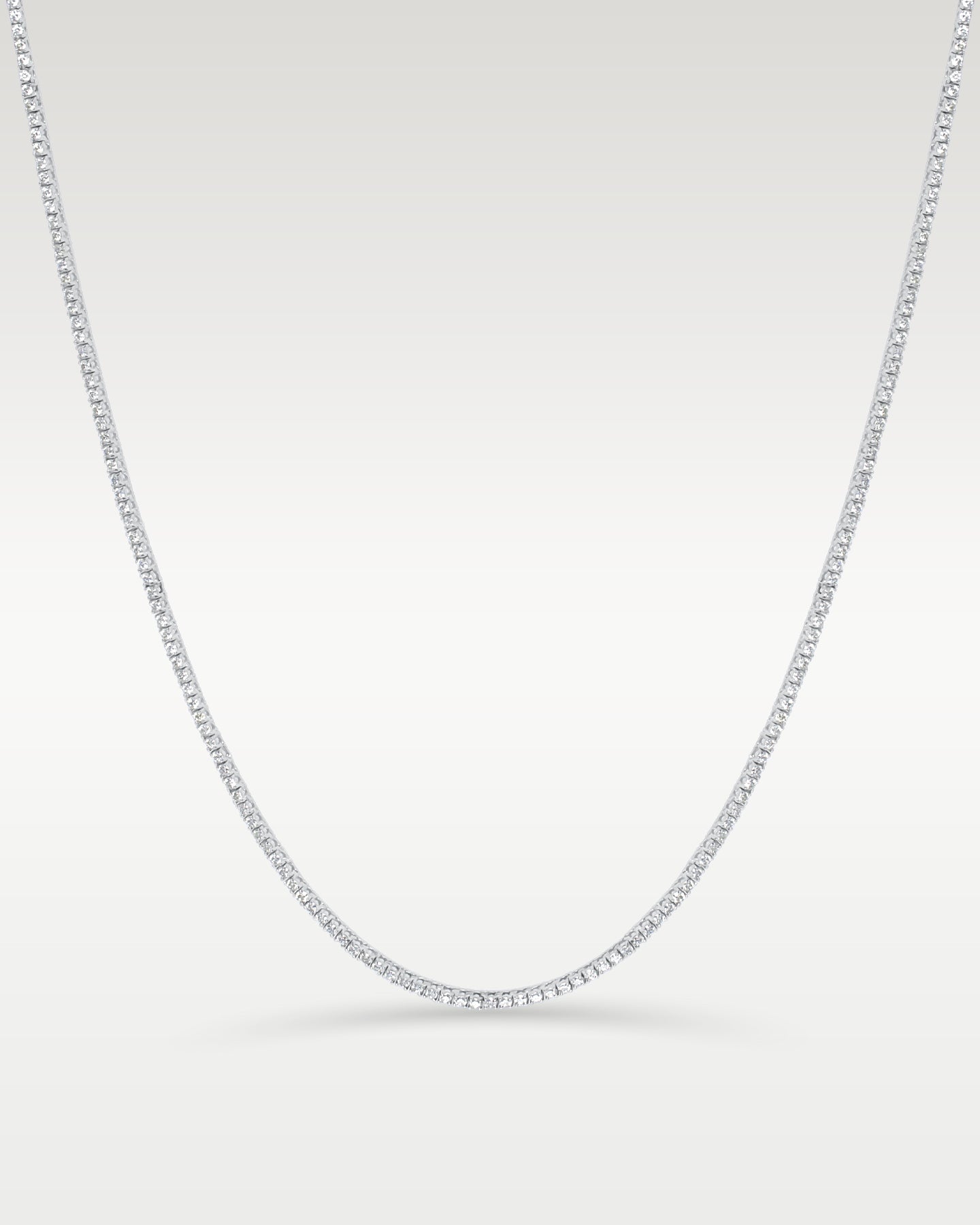 White Gold 6.30 ct Diamond Tennis Necklace | Noah's Fine Jewelry Dallas