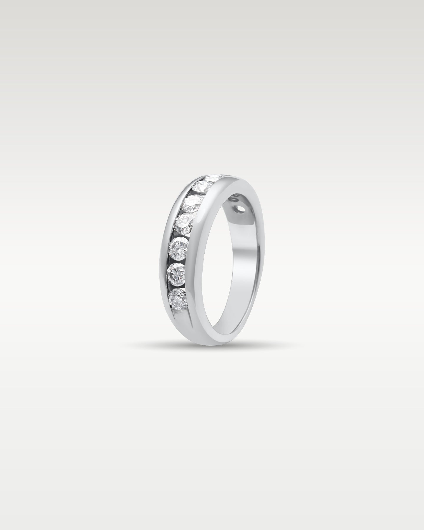 14k White Gold Channel Set Diamond Band | Noah's Fine Jewelry TX