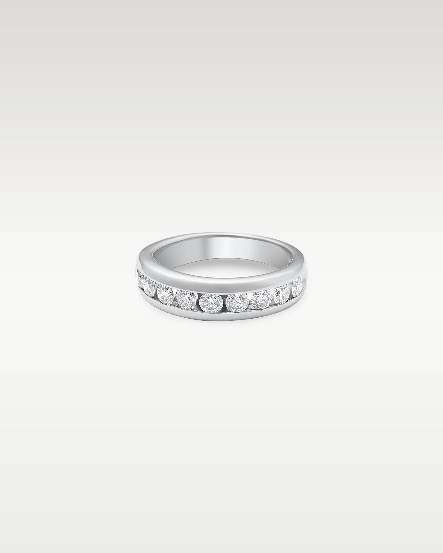 14k White Gold Channel Set Diamond Band | Noah's Fine Jewelry TX