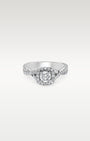 14k White Gold Diamond and Sapphire Accent Engagement Ring | Noah's Fine Jewelry DFW, Texas