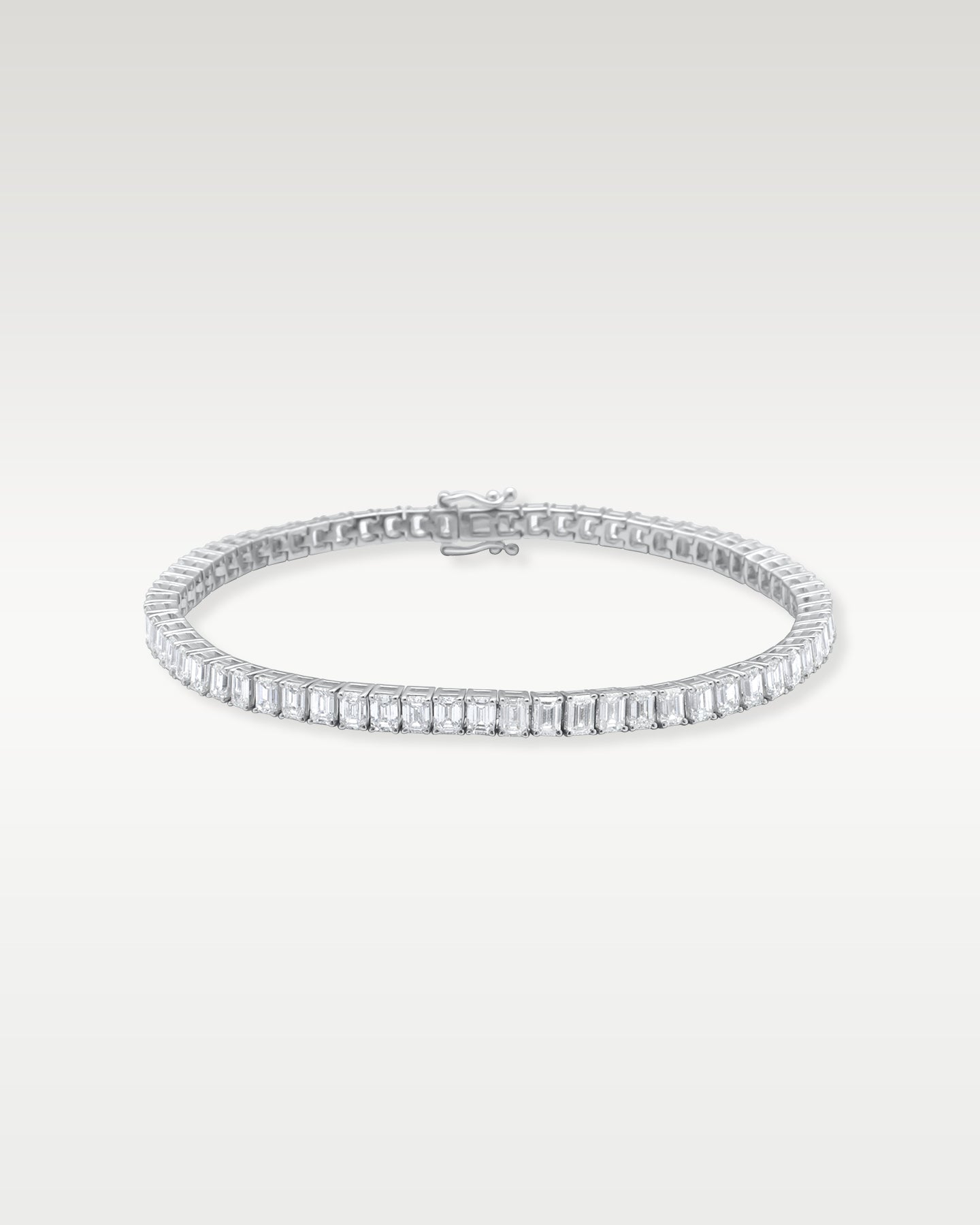 White Gold Emerald-Cut Tennis Bracelet | Noah's Fine Jewelry and Watches Dallas