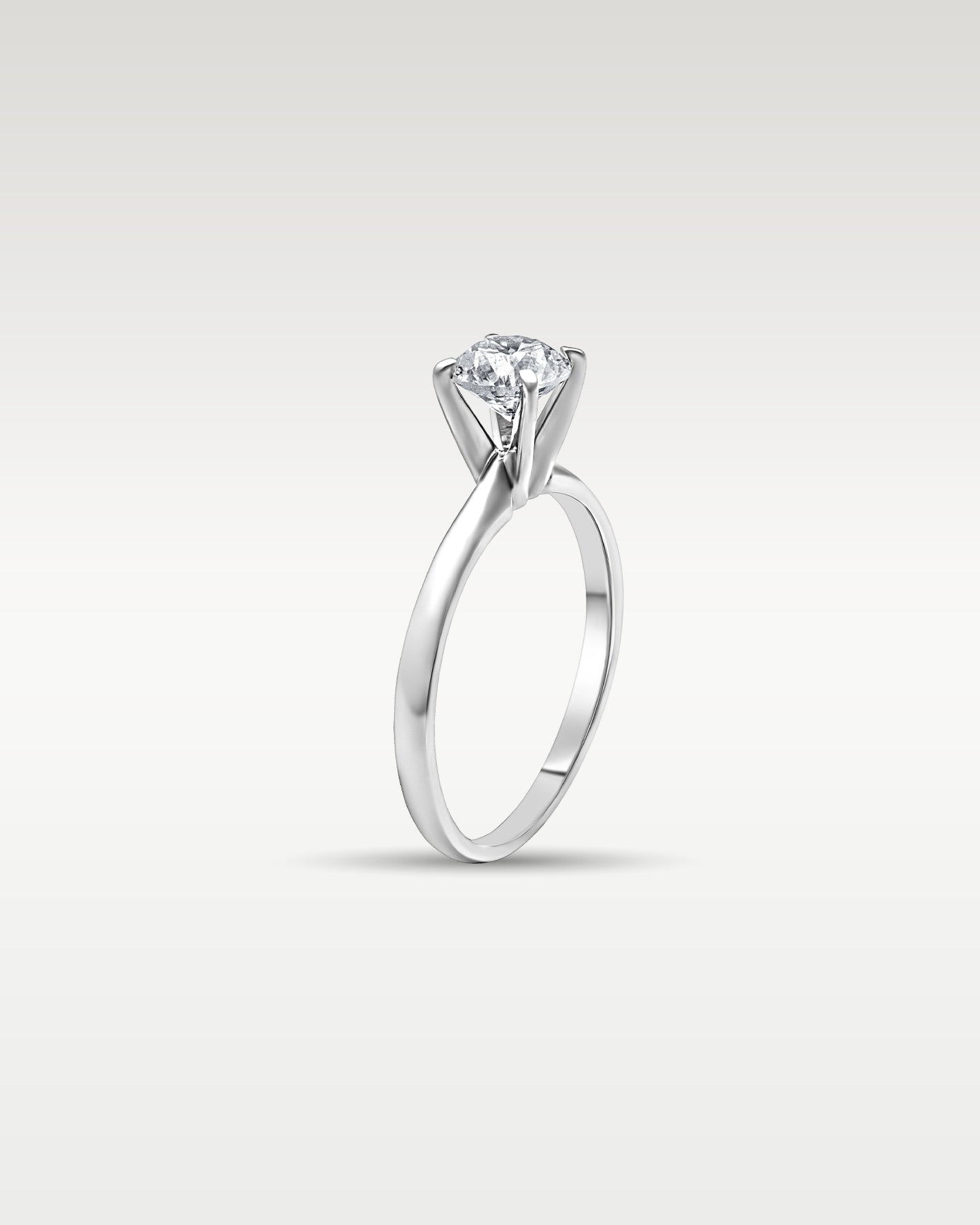 14k White Gold Round Diamond Solitaire Engagement Ring | Noah’s Fine Jewelry Dallas