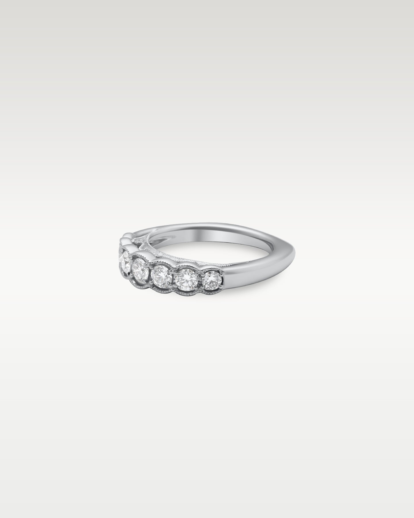 18k White Gold Seven Stone Diamond Band | Noah's Fine Jewelry Frisco TX