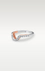14k White and Rose Gold Curved Diamond Ring | Noah's Fine Jewelry Frisco TX