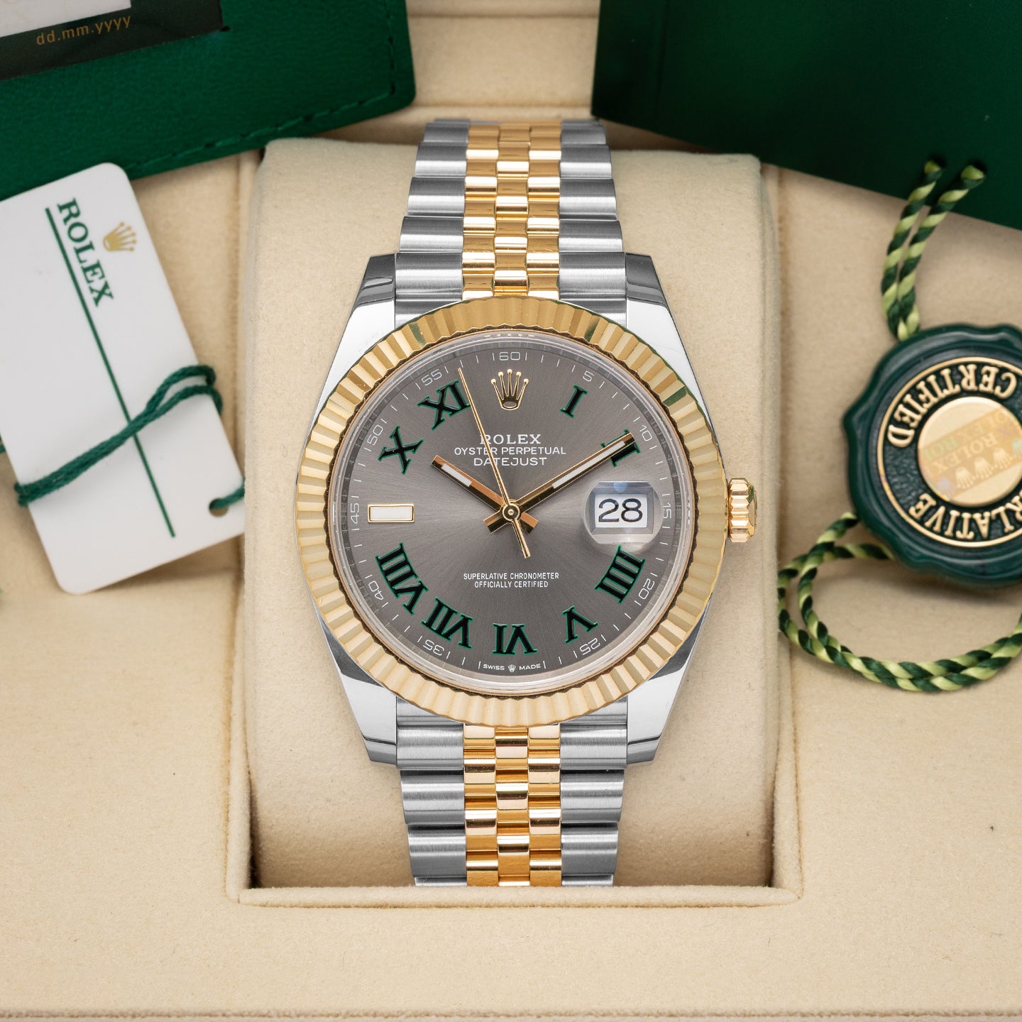 Wimbledon Rolex Datejust 126333 | Noah's Fine Watches Dallas, Texas