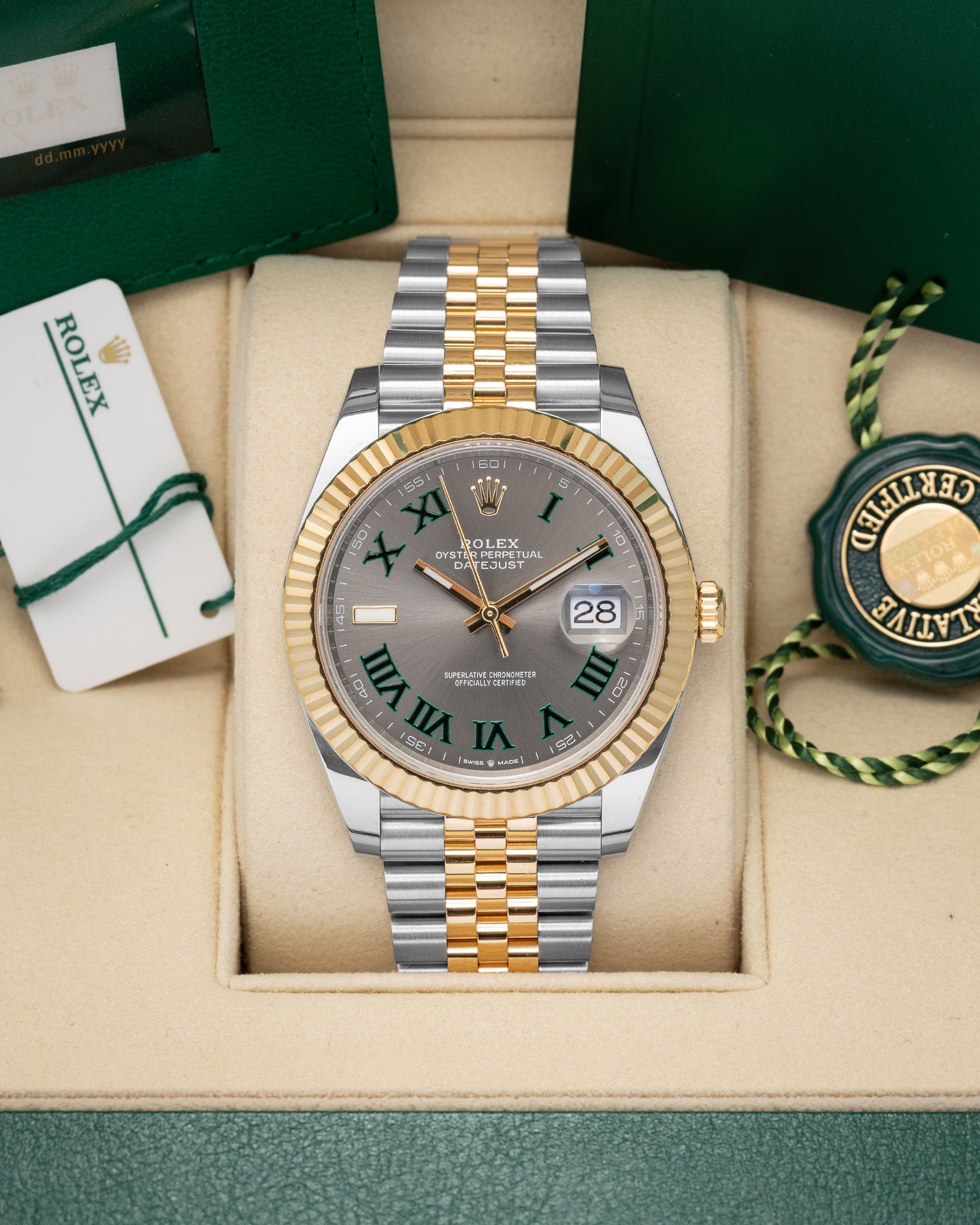Wimbledon Rolex Datejust 126333 | Noah's Fine Watches Dallas, Texas