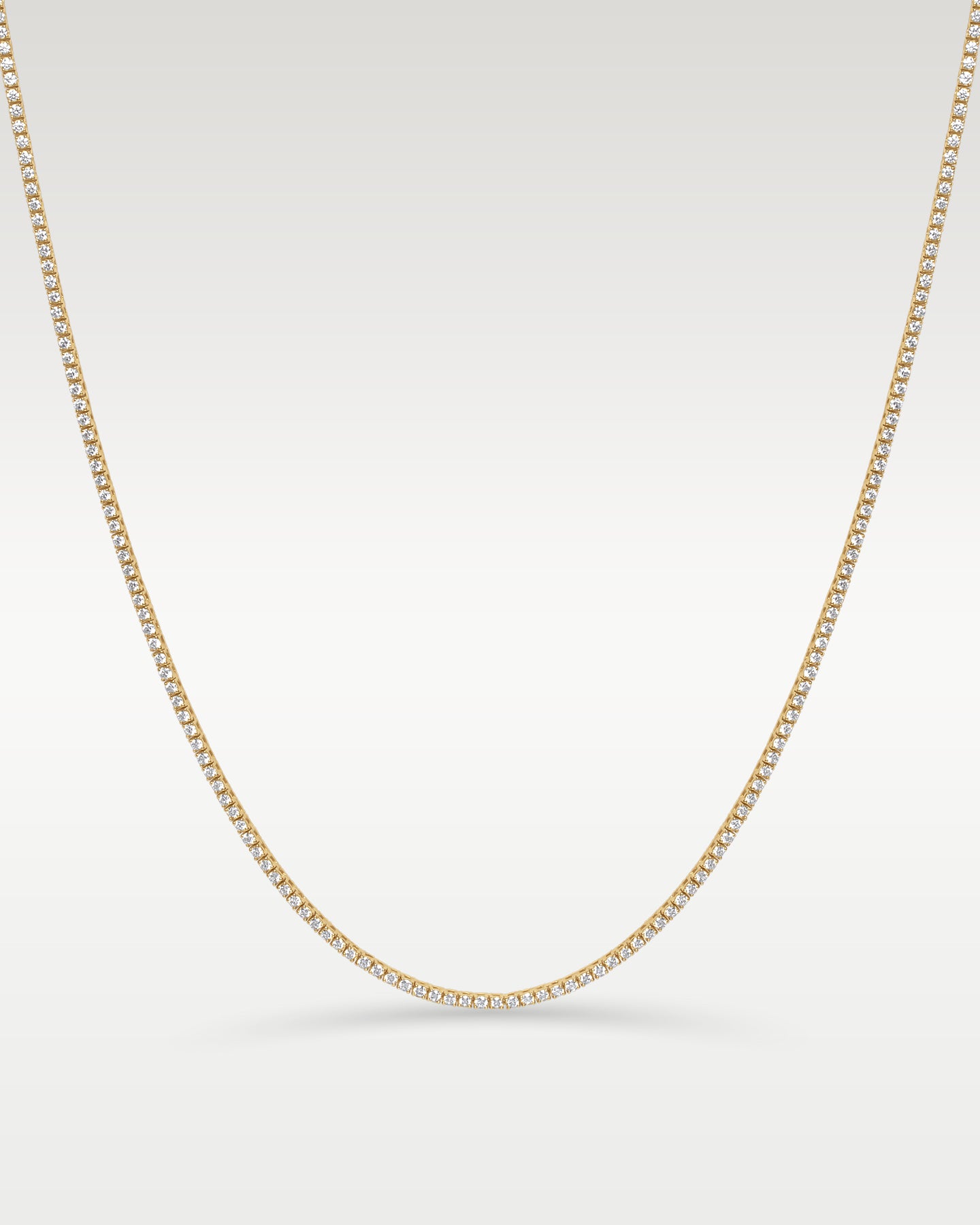 Yellow Gold 5.99ct Diamond Tennis Necklace | Noah's Fine Jewelry Dallas