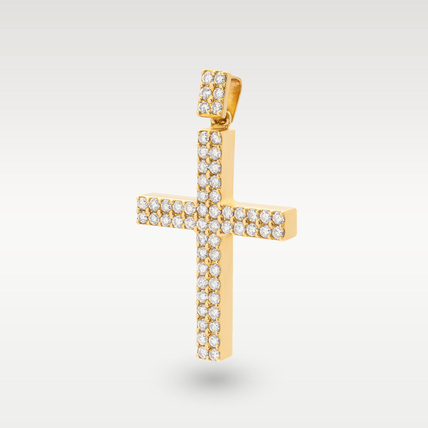 Yellow Gold 9.00CT Diamond Cross Pendant