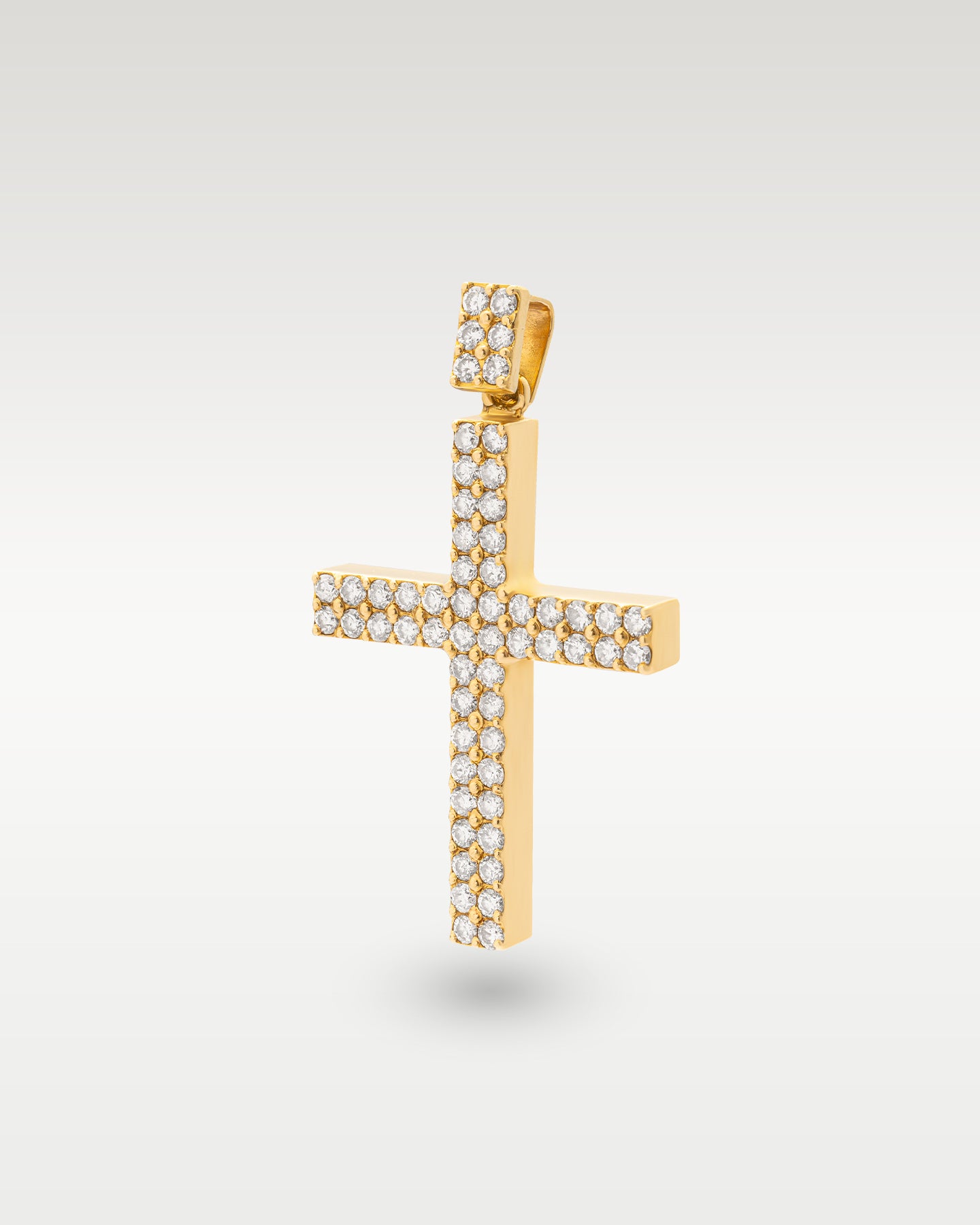 Yellow Gold 9.00CT Diamond Cross Pendant