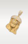 Yellow Gold Diamond Jesus Pendant