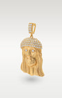 Yellow Gold Diamond Jesus Pendant
