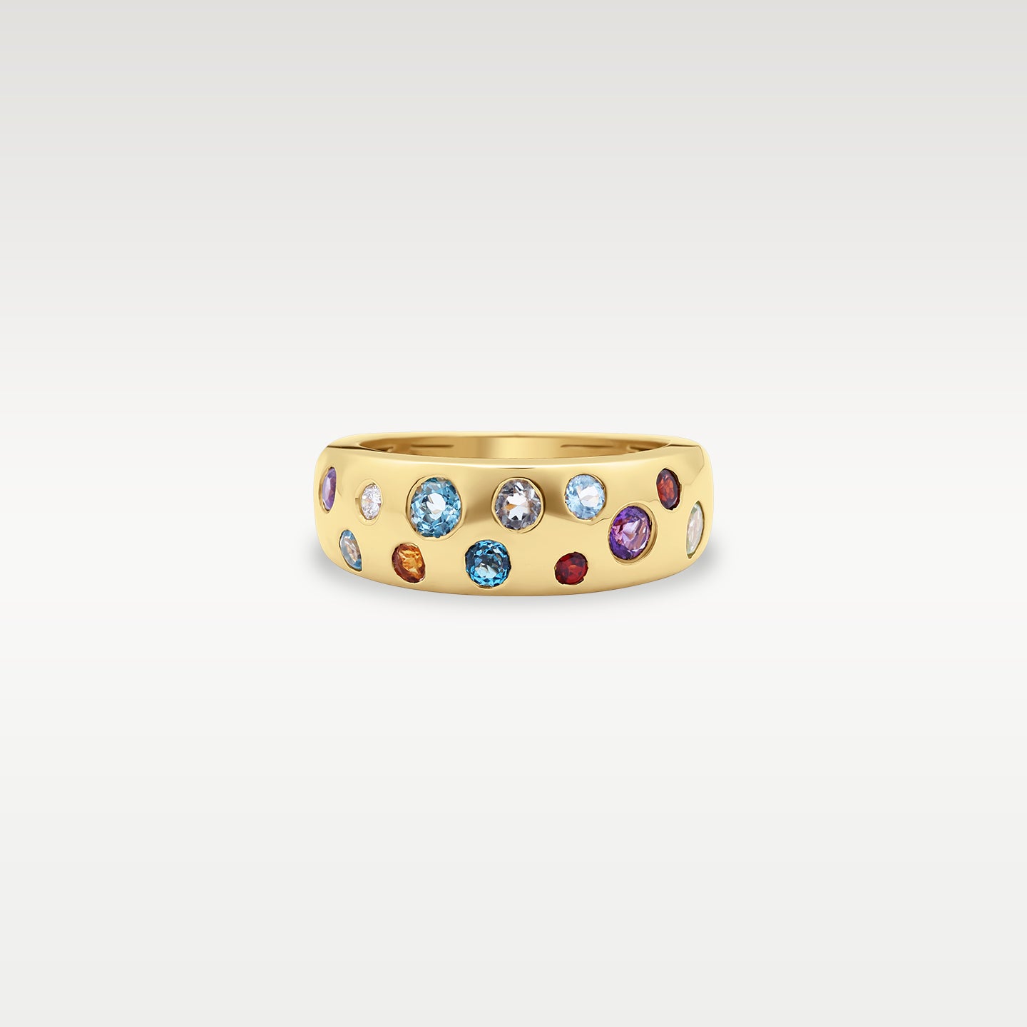 14k Yellow Gold Rainbow Stone Ring | Noah's Fine Jewelry Frisco, Texas