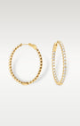 Yellow Gold Inside Out Diamond Hoop Earrings | Noah's Fine Jewelry Dallas