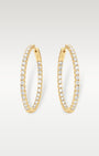 Yellow Gold Inside Out Diamond Hoop Earrings | Noah's Fine Jewelry Dallas