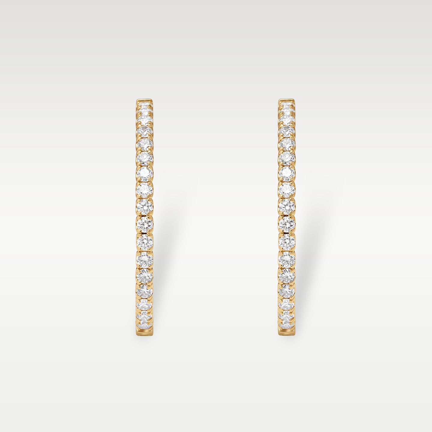 Yellow Gold Inside Out Diamond Hoop Earrings | Noah's Fine Jewelry Dallas