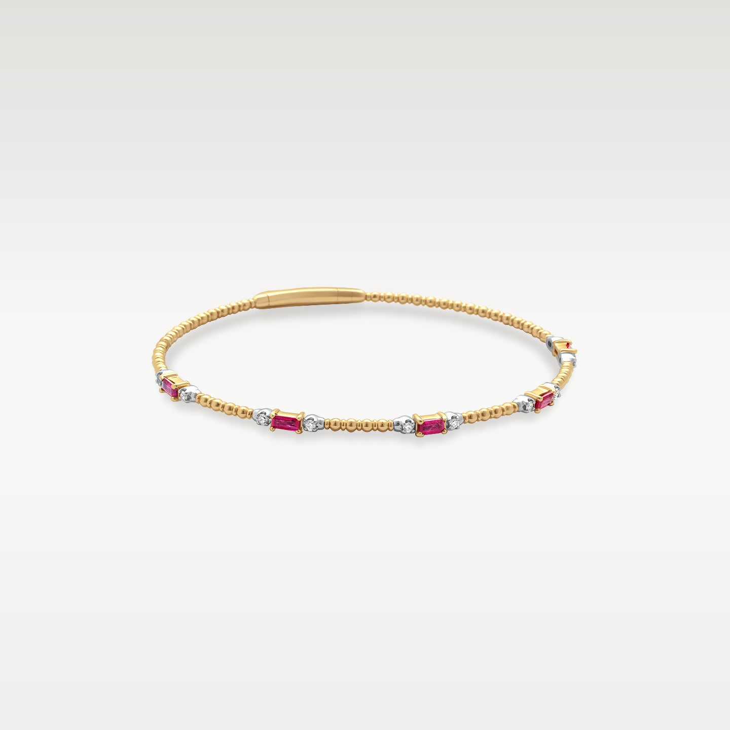Gold Ruby Diamond Bangle Bracelet | Noah's Fine Jewelry and Watches Dallas