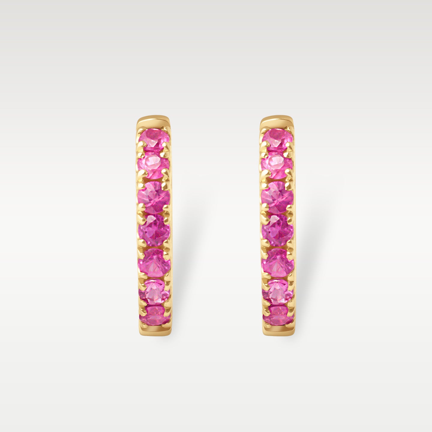Yellow Gold Ruby Huggie Hoop Earrings | Noah's Fine Jewelry Dallas