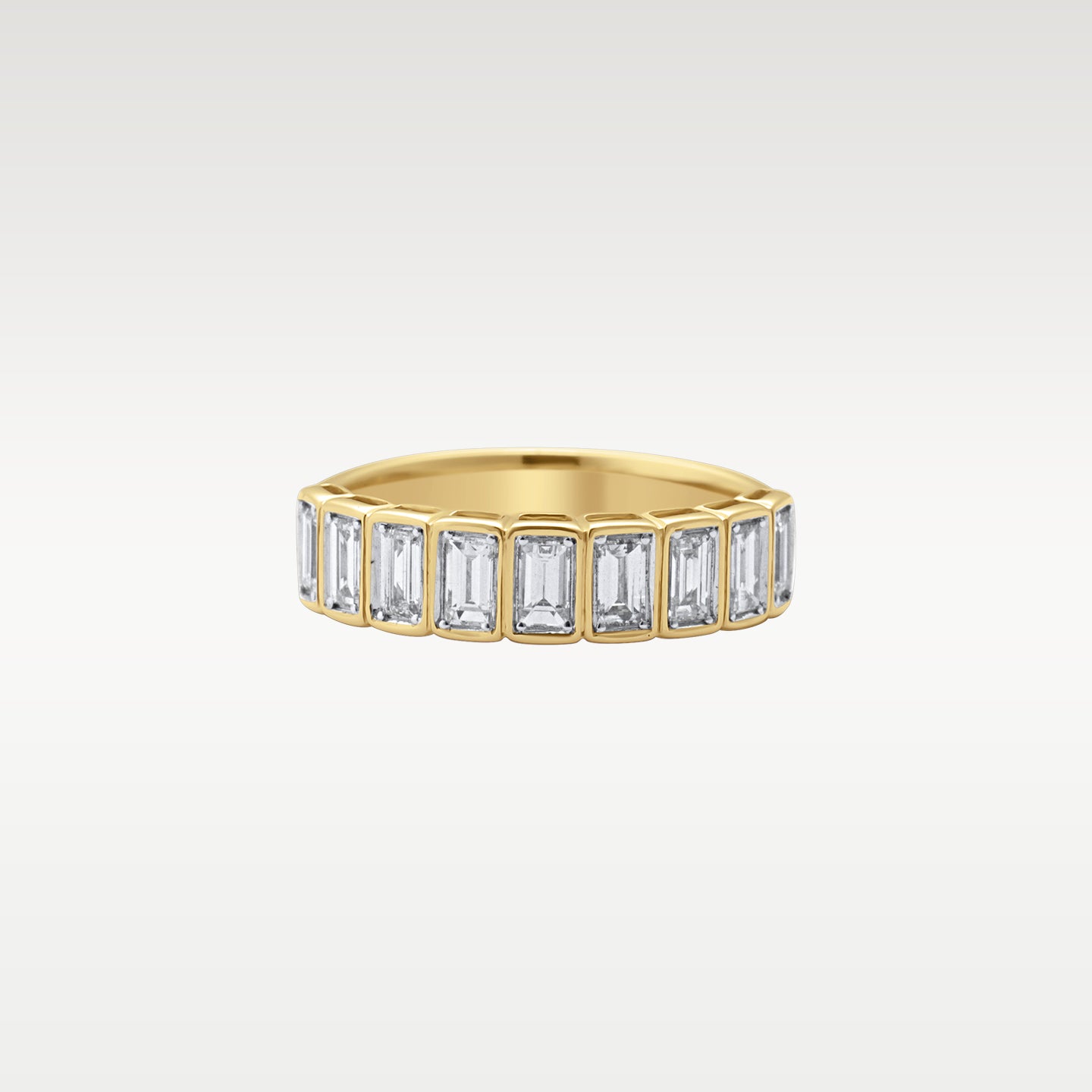 14k Yellow Gold Semi Eternity Baguette Diamond Ring | Noah's Fine Watches Frisco, Texas