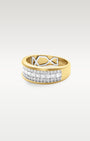 14k Yellow Gold Wide Dual Cut Diamond Band | Noah's Fine Jewelry Frisco TX