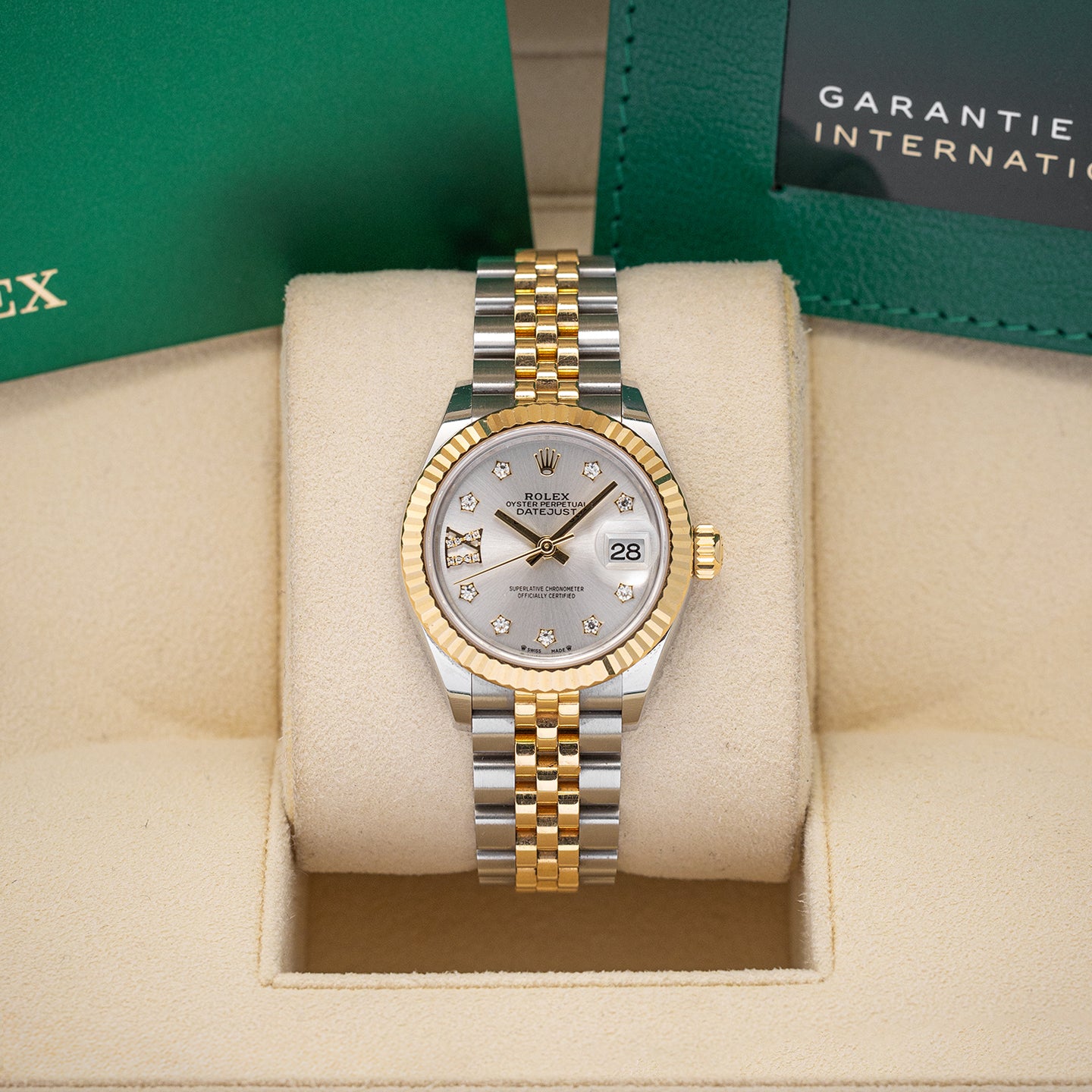 Rolex Datejust 279173 Silver Diamond Dial Watch | Noah's Fine Watches and Jewelry Dallas