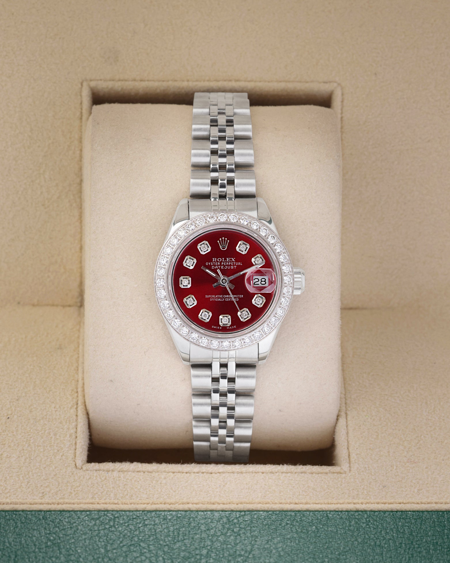 Rolex Lady-Datejust AM Red Dial 6917 – Noah's Fine Watches & Jewelry